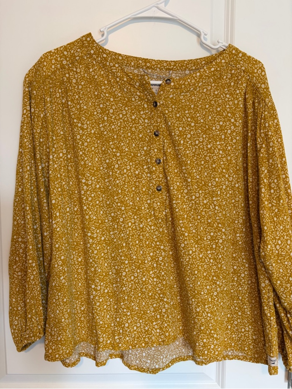 Toad&Co Mustard Floral Henley Tunic